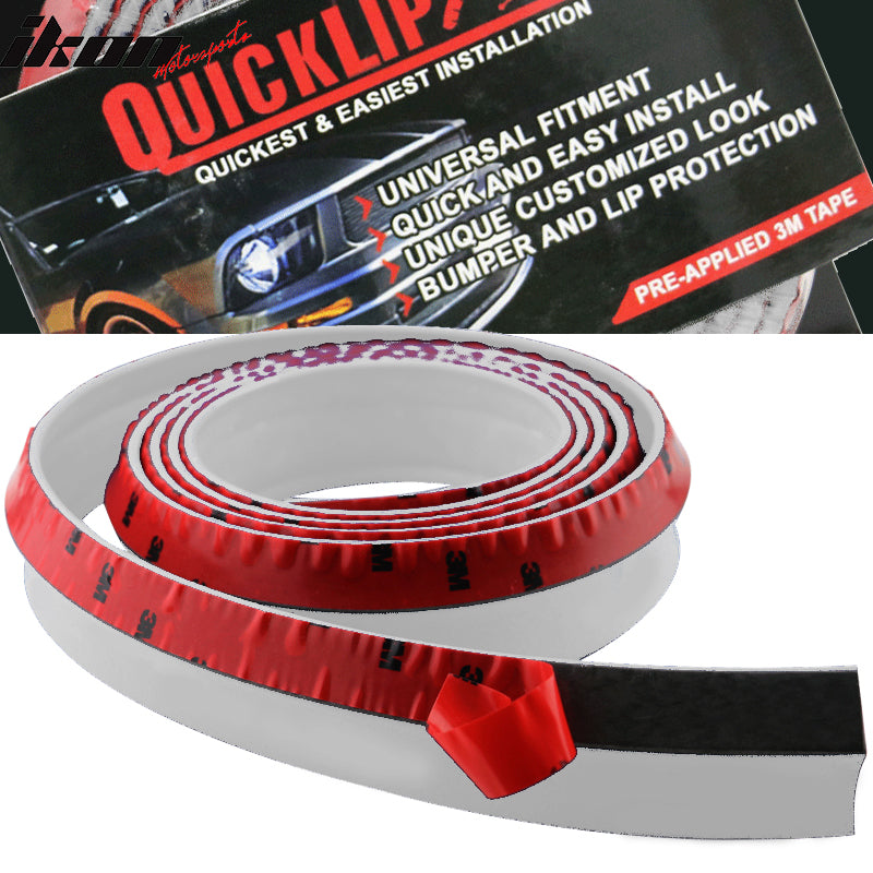 Universal 100" Quick Chin EZ Install White Front Bumper Lip Splitter