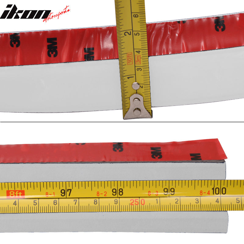 Universal 100" Quick Chin EZ Install White Front Bumper Lip Splitter