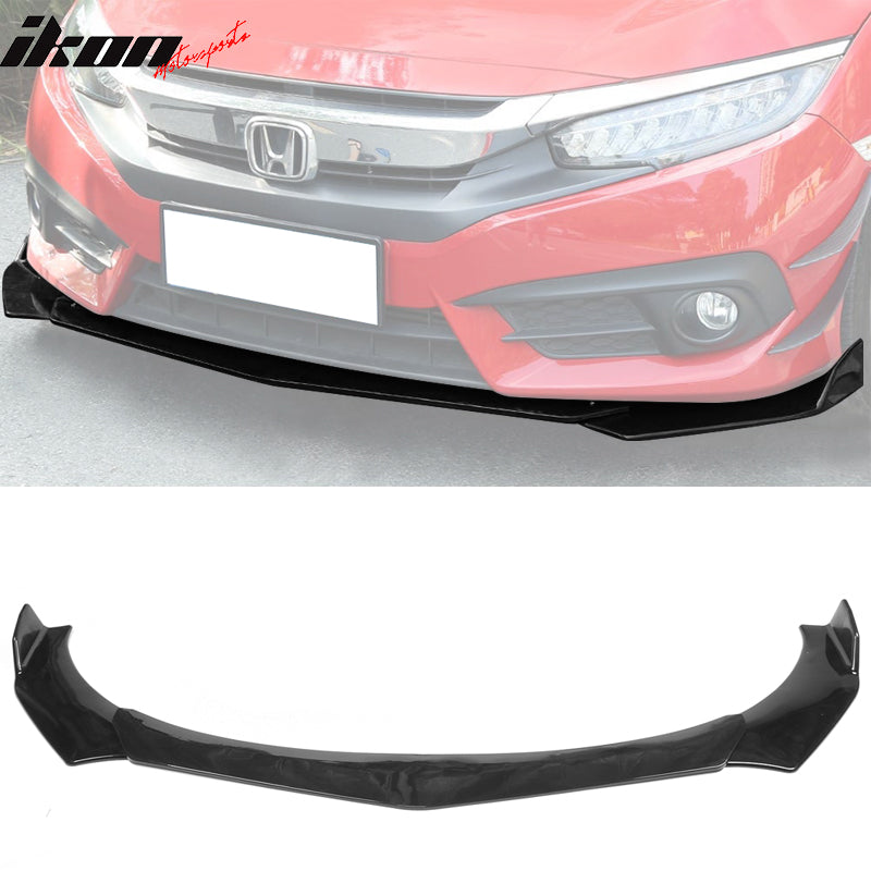 Universal 62"-66" Adjustable B Style Front Bumper Lip 3PC