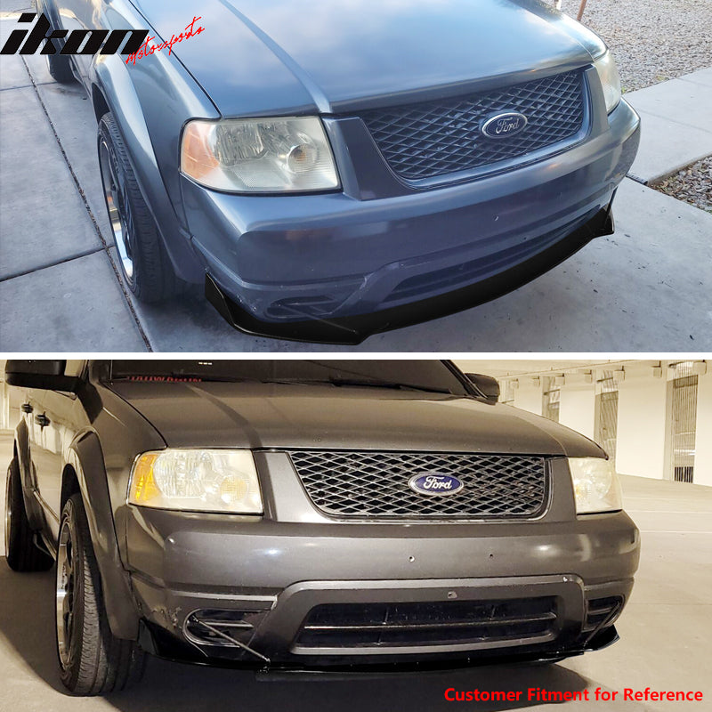 Universal 62"-66" Adjustable B Style Front Bumper Lip 3PC