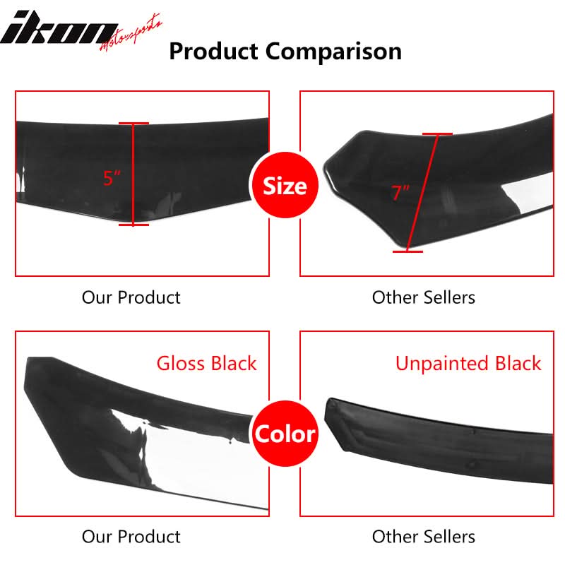 Universal 62"-66" Adjustable B Style Front Bumper Lip 3PC