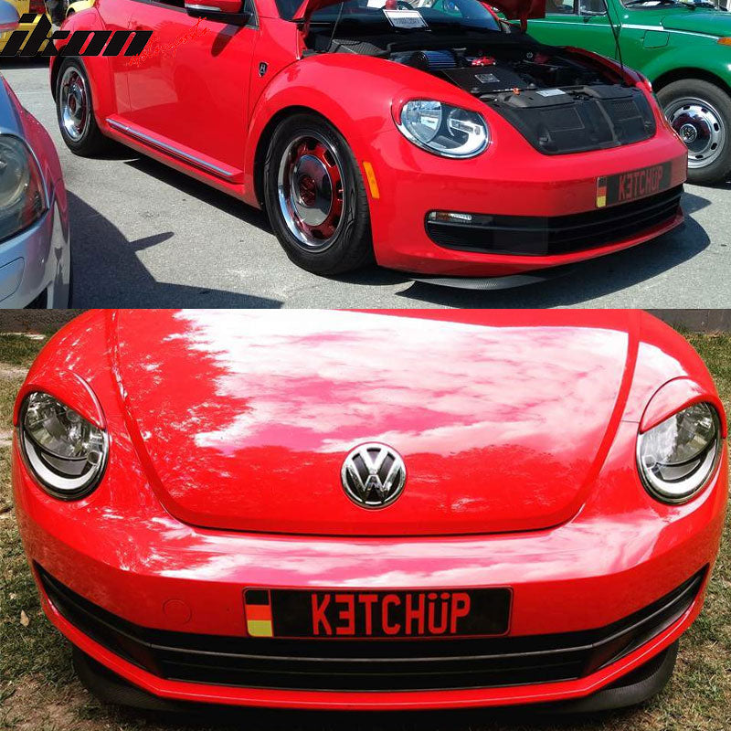 2011-2017 Beetle Carbon Fiber Print Front Rear Bumper Lip Splitter