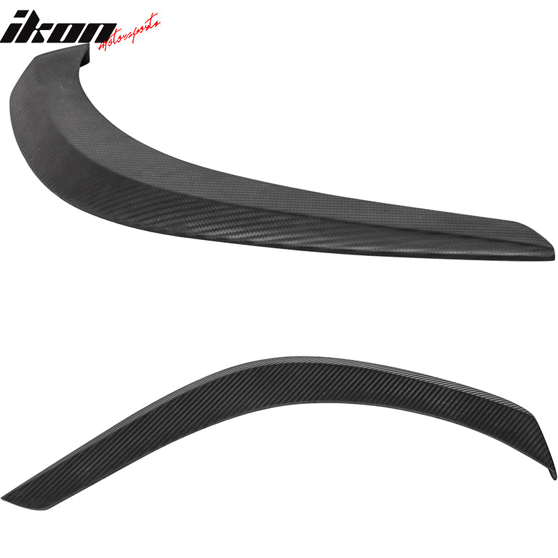 Universal 27x9" Carbon Fiber Print Front Rear Bumper Lip Splitter 2PCS