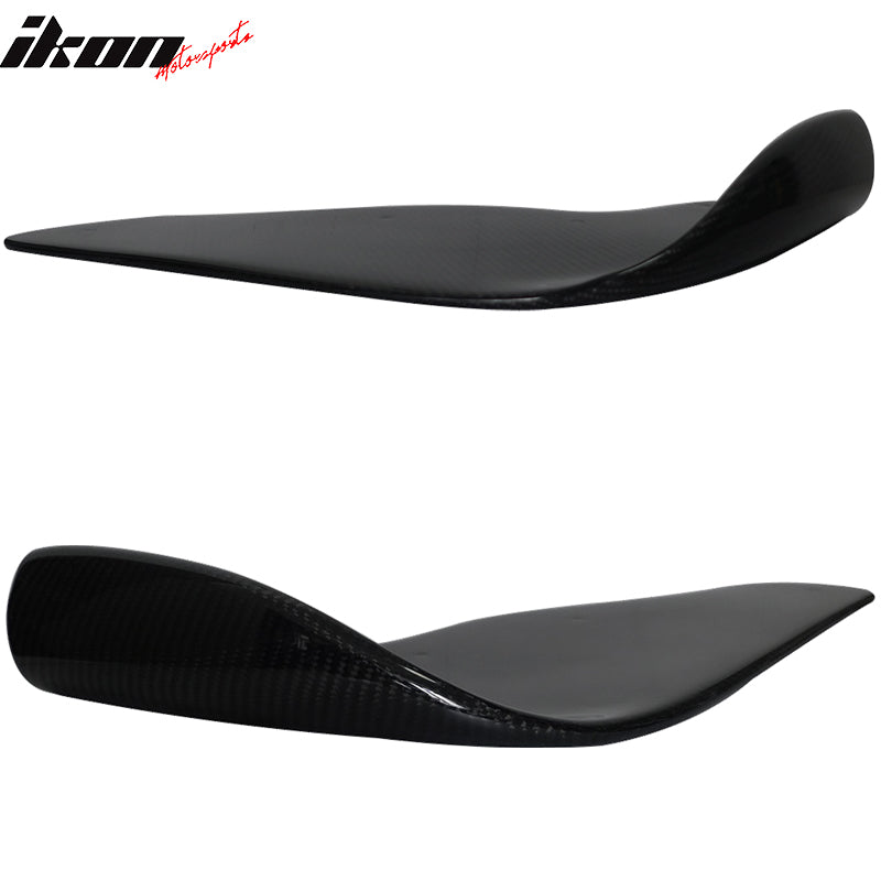 Universal Type 2 Front Bumper Lip Splitter Winglet Carbon Fiber