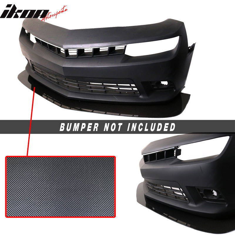 2014-2015 Chevrolet Camaro V1 Front Bumper Lip Splitter Carbon Fiber