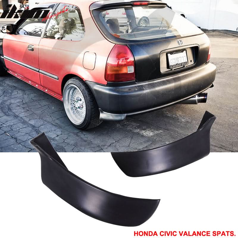 Fits 96-98 Civic Mugen PP Front Bumper Lip + 2PC Rear Bumper Lip Spats