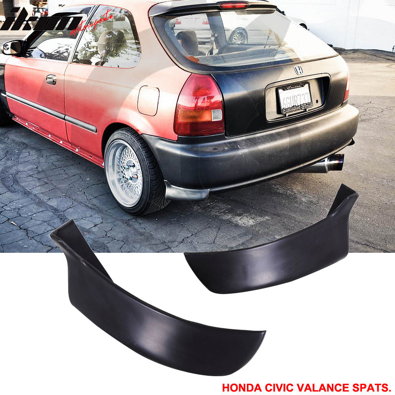 Fits 96-98 Civic 3D Mugen Front Bumper Lip + 2PC Rear Bumper Lip Spats