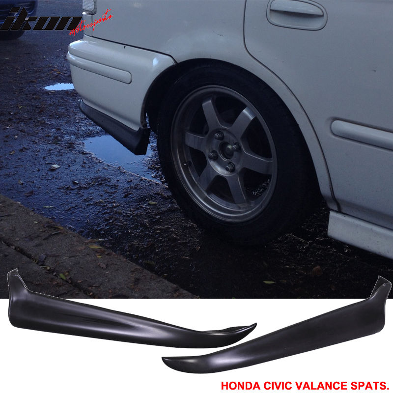 Fits 96-98 Civic 2/CTR Front Bumper Lip + 2PC Rear Bumper Lip Spats