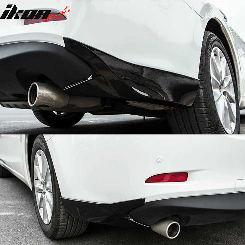 2014-2017 Mazda 6 Black Rear Bumper Lip Diffuser Splitter ABS Plastic