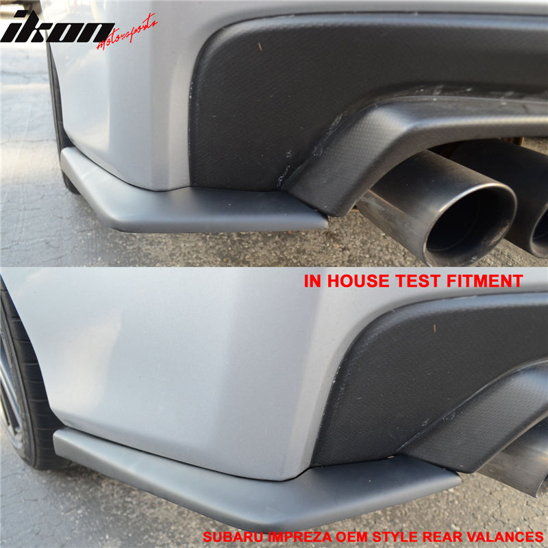 2015-2021 Subaru WRX STI Style Unpainted Rear Spat Valance Lip ABS