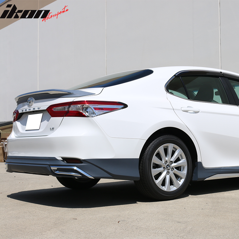 2018-2024 Toyota Camry LE Rear Bumper Lip Diffuser With Chrome Trim