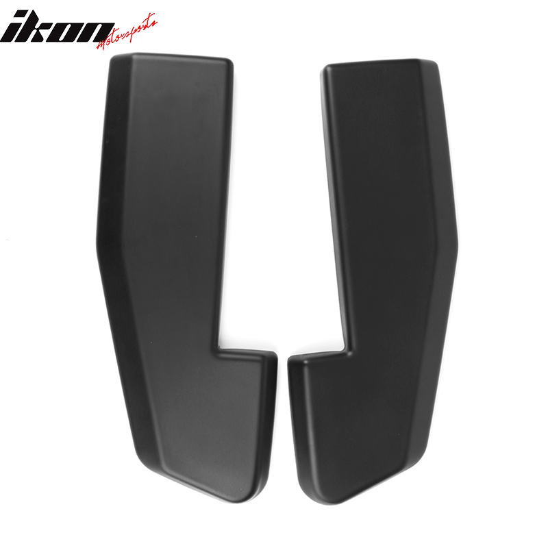 Universal V1 Style Matte Black 2PCS Rear Bumper Lip Splitters Guard PP