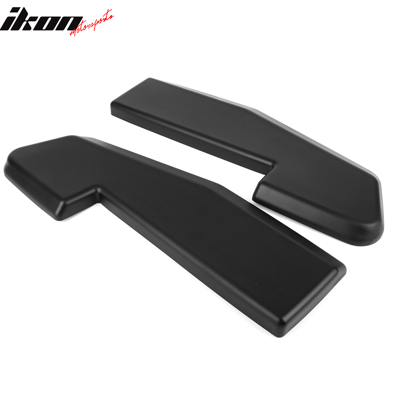 Universal V1 Style Matte Black 2PCS Rear Bumper Lip Splitters Guard PP