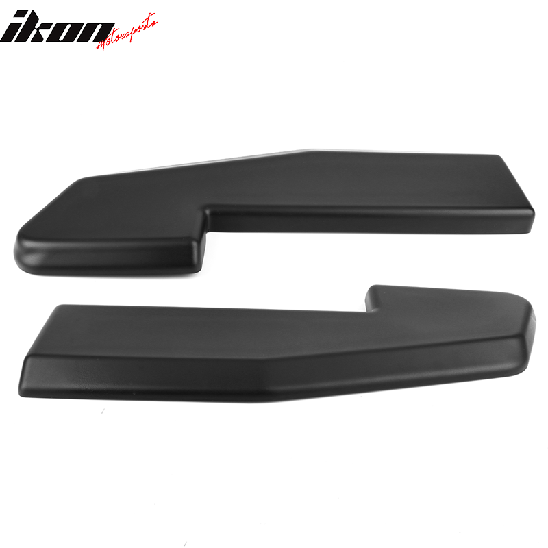 Universal V1 Style Matte Black 2PCS Rear Bumper Lip Splitters Guard PP