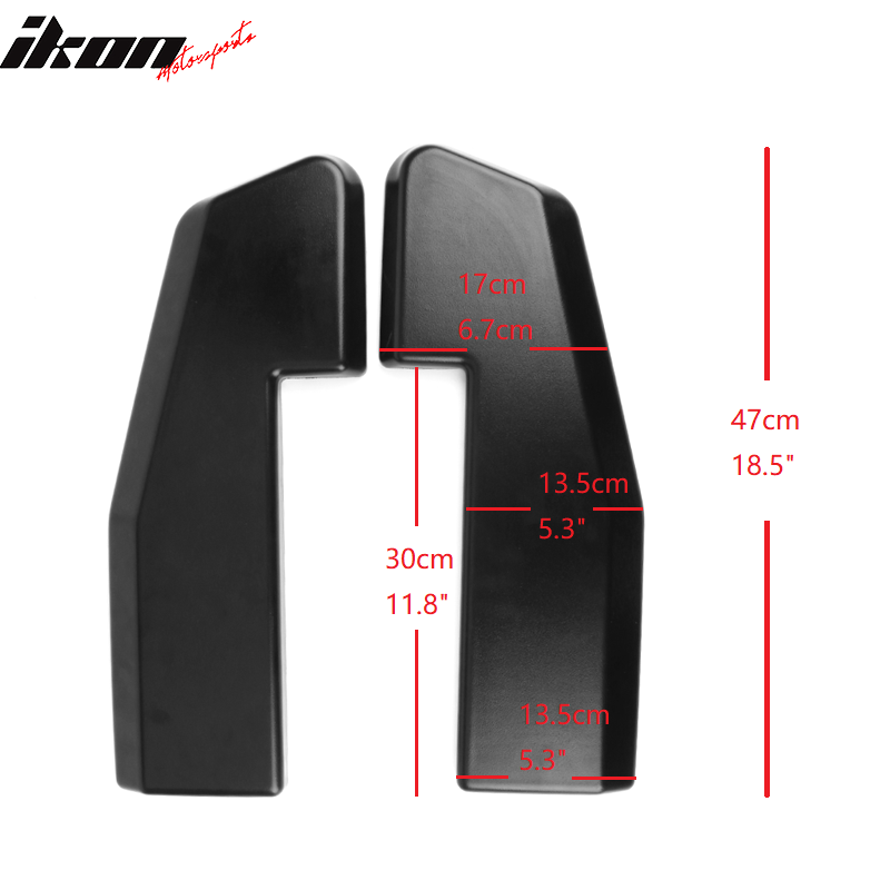 Universal V1 Sanded Black Rear Bumper Splitter Lip With 8 Screws PP