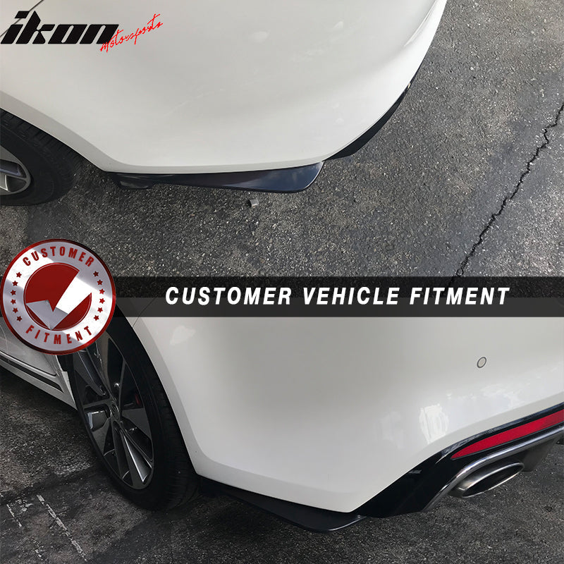 Universal V1 Style Unpainted 2PC Rear Bumper Lip Diffuser Splitters PP