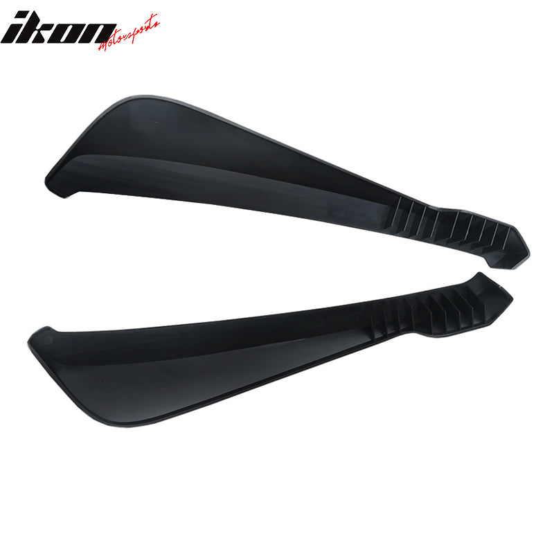Universal V1 Style Unpainted 2PC Rear Bumper Lip Diffuser Splitters PP