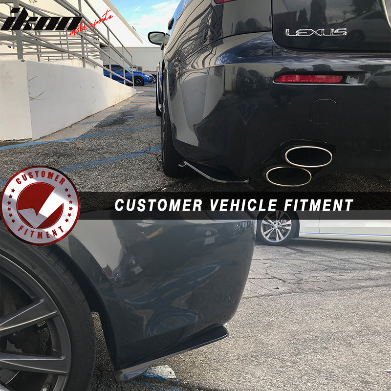 Universal V1 Style Unpainted 2PC Rear Bumper Lip Diffuser Splitters PP