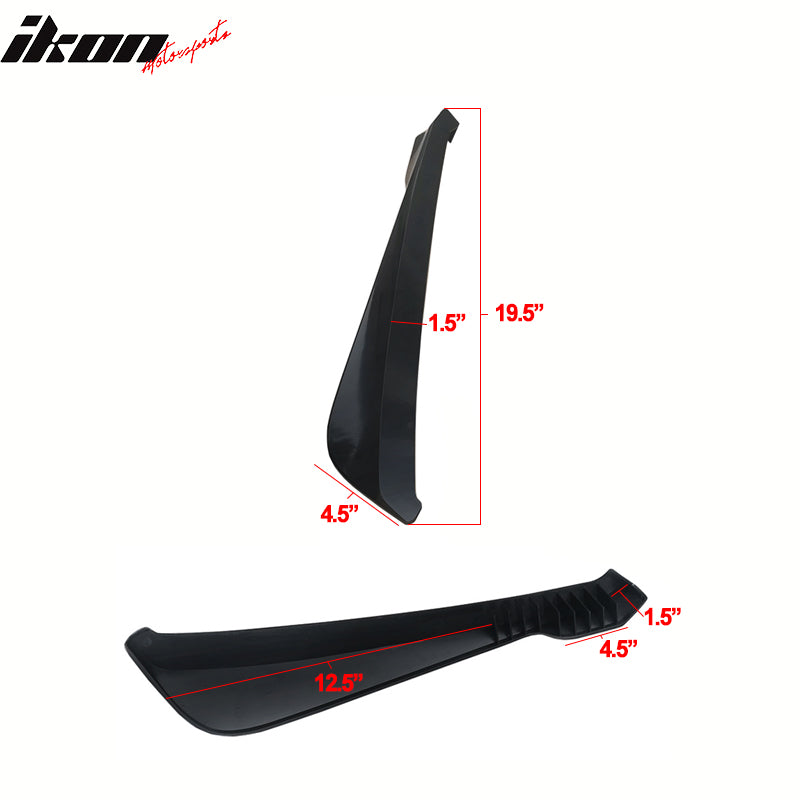 Universal V1 Style Unpainted 2PC Rear Bumper Lip Diffuser Splitters PP