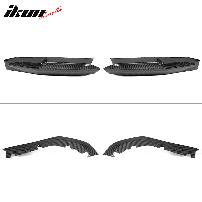 2021-2024 BMW G80 M3 Gloss Black Rear Lip Splitters Dry Carbon Fiber