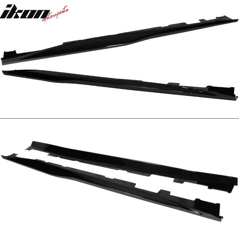 2016-2024 Chevy Camaro ZL1 Style Gloss Black Side Skirts ABS