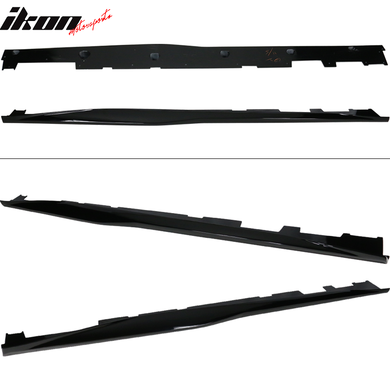 2016-2024 Chevy Camaro ZL1 Style Gloss Black Side Skirts ABS