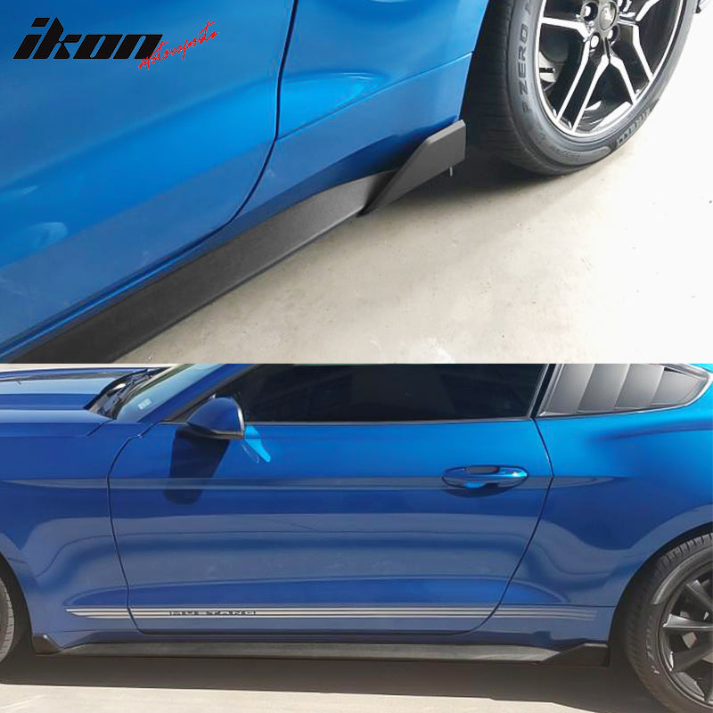 2015-2023 Ford Mustang Side Skirt Rear Winglet Splitters Apron 2PC