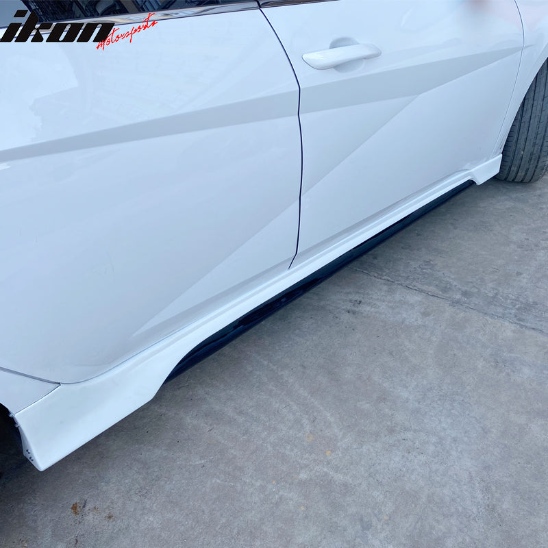 2021-2023 Hyundai Elantra Matte Bk Side Skirt Rocker Panel PP