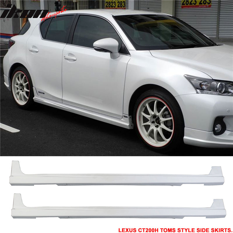2011-2013 Lexus CT200H TM Type Unpainted Side Skirts Rocker Pannel PP