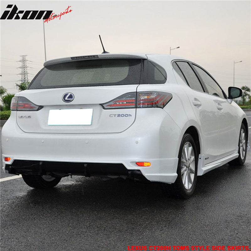 2011-2013 Lexus CT200H TM Type Unpainted Side Skirts Rocker Pannel PP