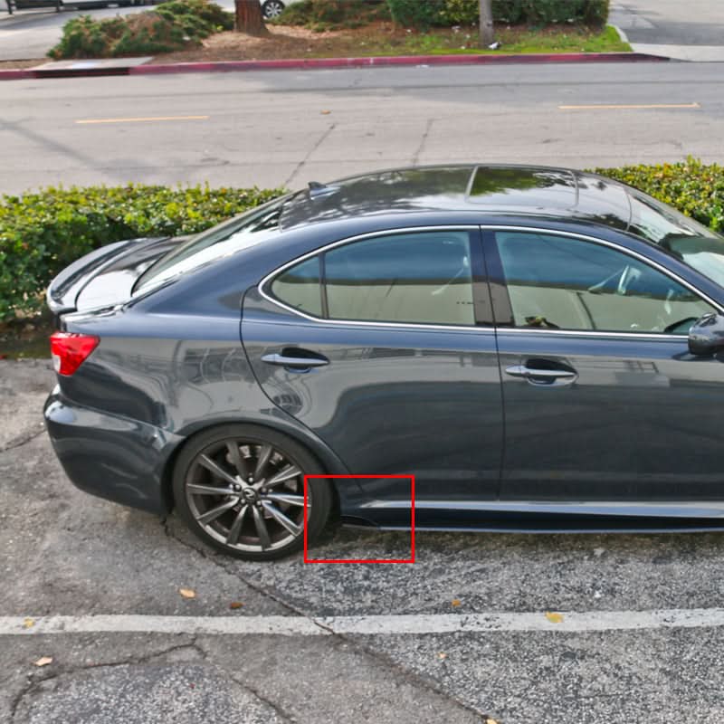 Universal Cars V2 Style Black Side Skirt Extensions Winglet Add On PP