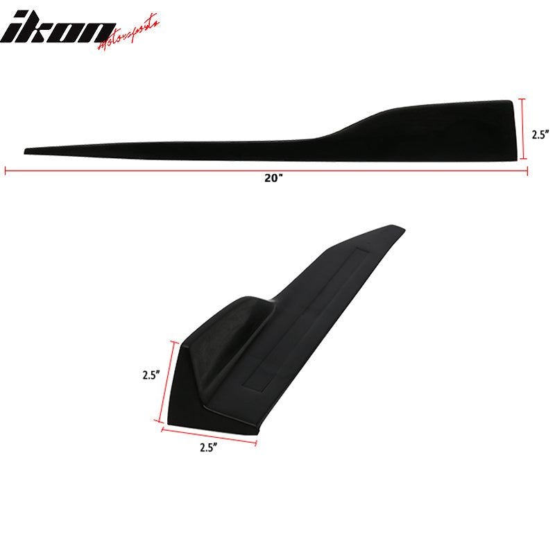 Universal V4 Side Skirts Winglet Wind Blades Rocker Splitter PU 2PC