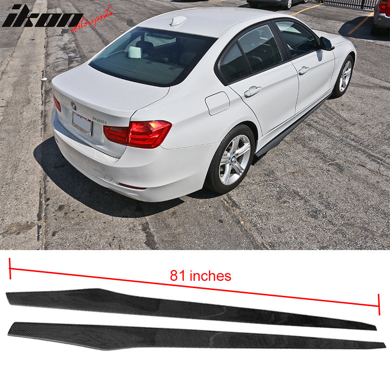 2012-2018 BMW 3 Series F30 CF Flat Bottom Line Side Skirt Extension