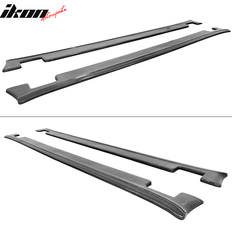 2016-2020 Tesla Model X MX Style Side Skirts Extensions Carbon Fiber