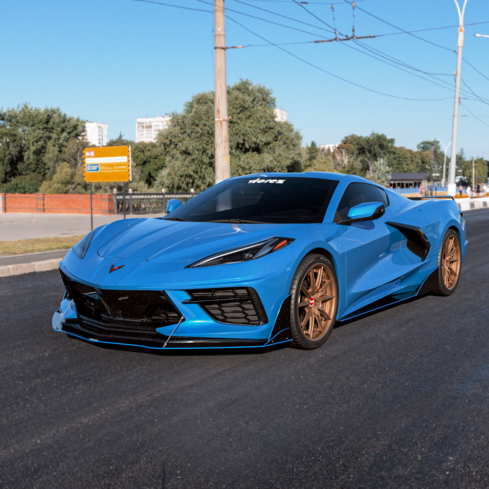 2020-2026 Chevrolet Corvette C8 VZR1 Style Side Skirt Splitters - Vicrez