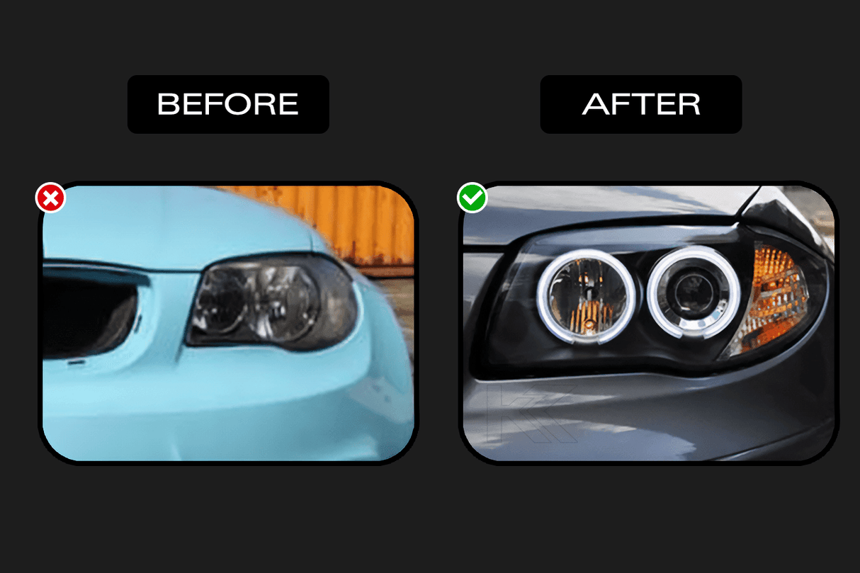 BMW 1 Series 120i 118i E87 Angel Eyes LED Headlights (2005-2011) - K2 Industries