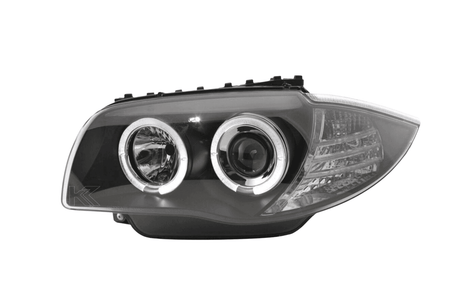 BMW 1-series E81 E82 E87 E88 Black Angel Eyes Headlight Set (2004-2011) - K2 Industries