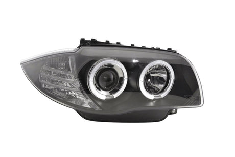 BMW 1-series E81 E82 E87 E88 Black Angel Eyes Headlight Set (2004-2011) - K2 Industries