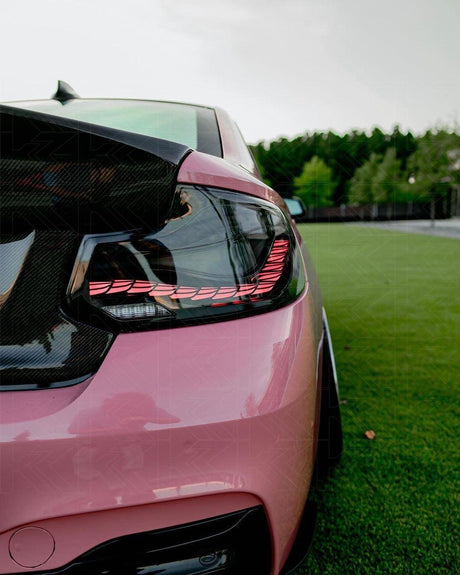 BMW 2-Series & M2 (F22 F23 F87) Red and Black Dragon Scale OLED Tail Lights - K2 Industries