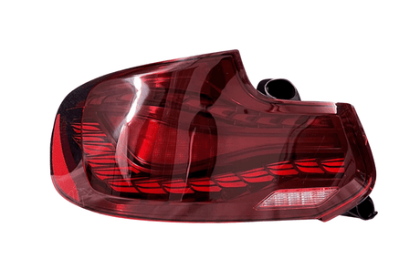BMW 2-Series & M2 (F22 F23 F87) Red and Black Dragon Scale OLED Tail Lights - K2 Industries