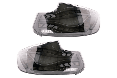 BMW 2-Series & M2 (F22 F23 F87) Red and Black Dragon Scale OLED Tail Lights - K2 Industries