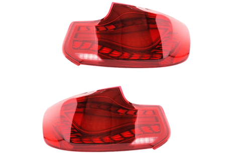 BMW 2-Series & M2 (F22 F23 F87) Red and Black Dragon Scale OLED Tail Lights - K2 Industries