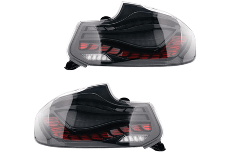 BMW 2-Series & M2 (F22 F23 F87) Red and Black Dragon Scale OLED Tail Lights - K2 Industries