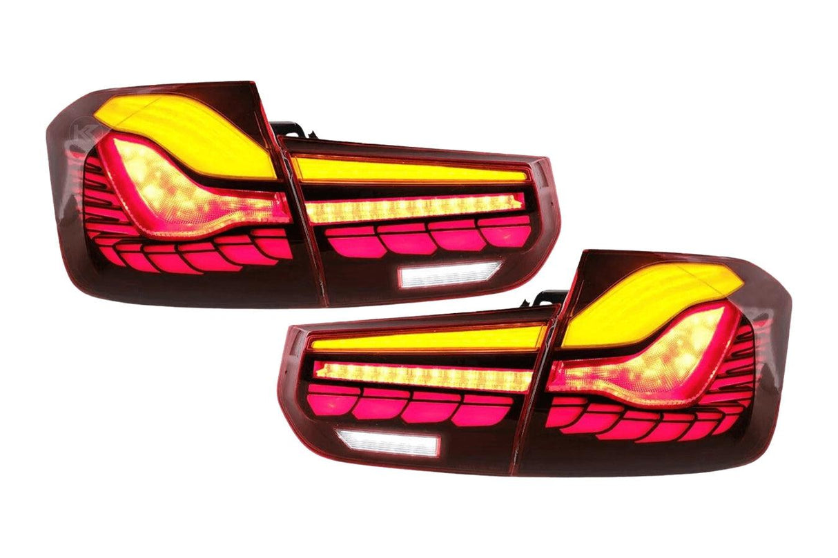 BMW 3-Series 6th Gen F30 F35 F80 GTS Style -Red or Smoked- OLED Dynamic Tail Lights (2012-2019) - K2 Industries