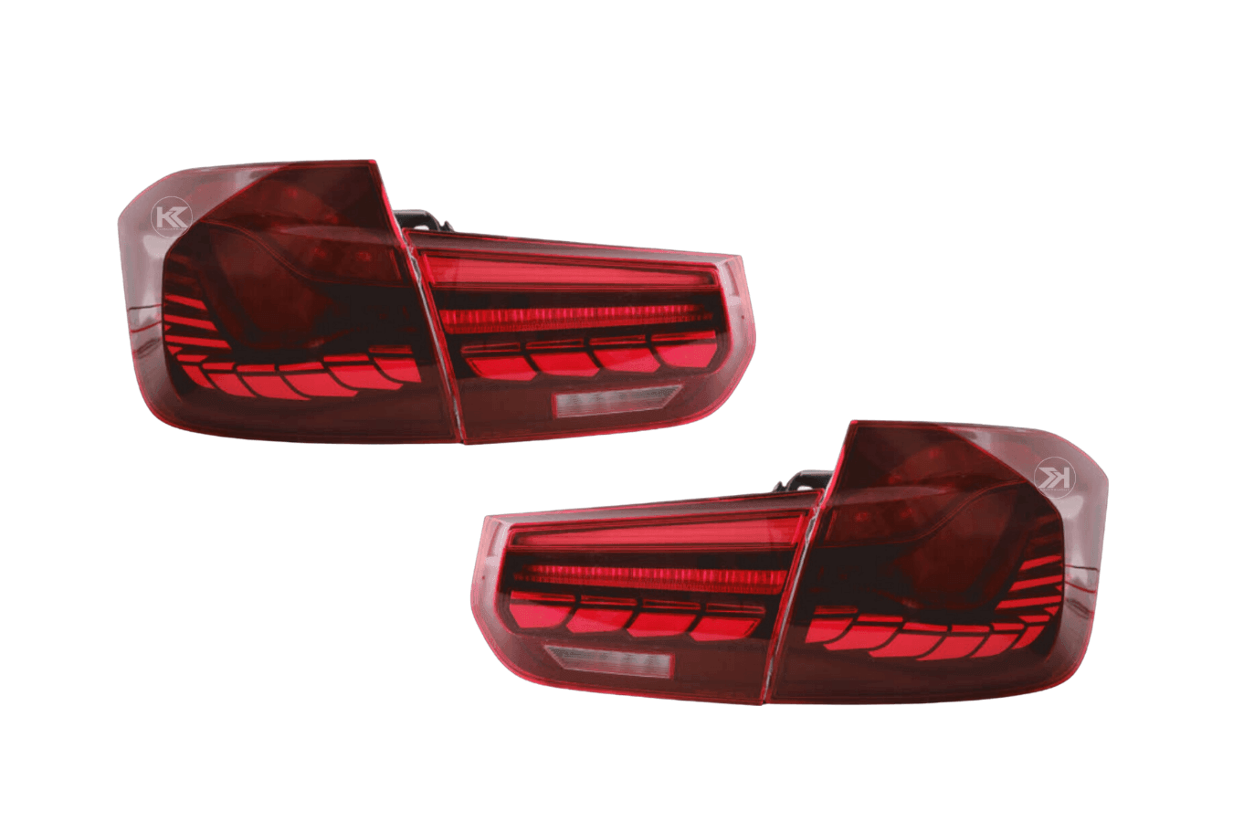 BMW 3-Series 6th Gen F30 F35 F80 GTS Style -Red or Smoked- OLED Dynamic Tail Lights (2012-2019) - K2 Industries