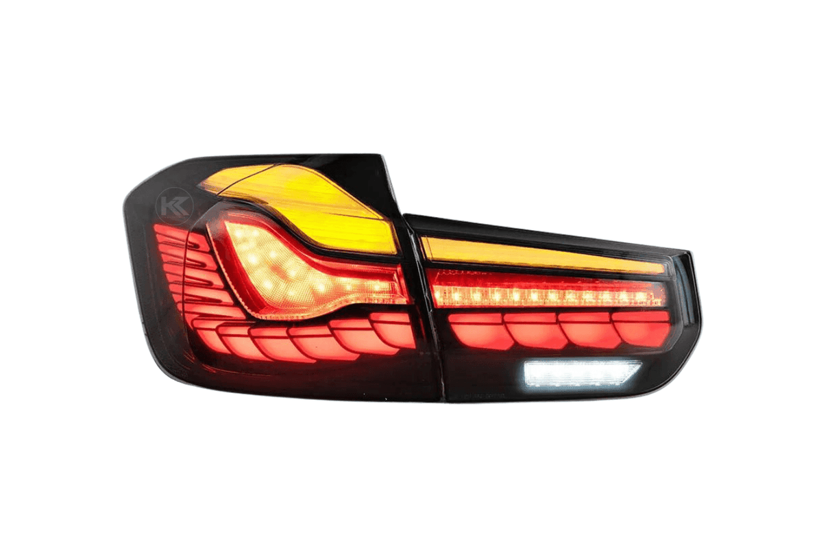 BMW 3-Series 6th Gen F30 F35 F80 GTS Style -Red or Smoked- OLED Dynamic Tail Lights (2012-2019) - K2 Industries