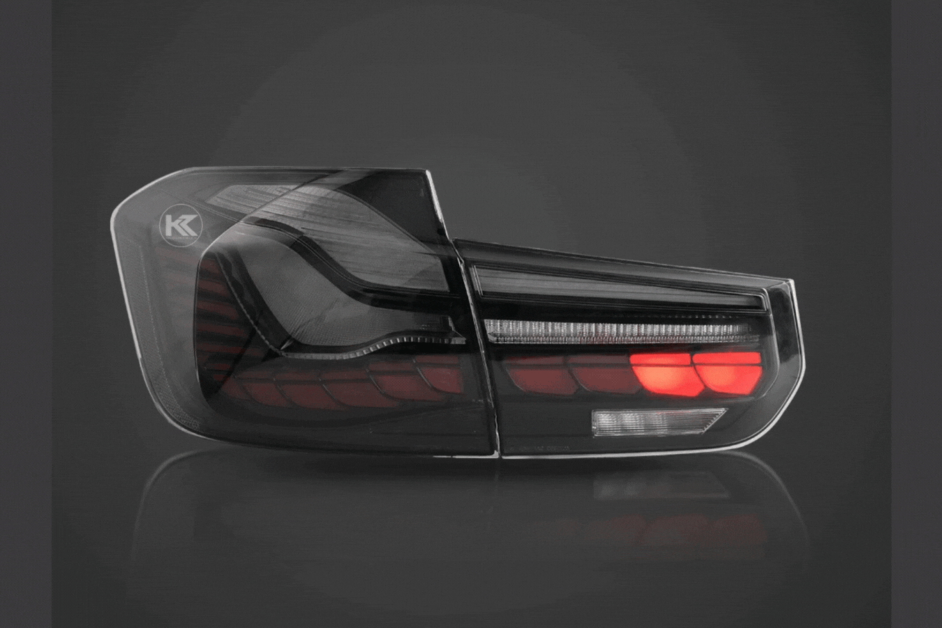 BMW 3-Series 6th Gen F30 F35 F80 GTS Style -Red or Smoked- OLED Dynamic Tail Lights (2012-2019) - K2 Industries