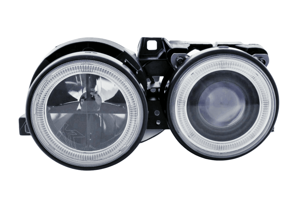 BMW 3-series E30 2/4 door. Black Angel Eyes Headlight Set (1987-1991) - K2 Industries
