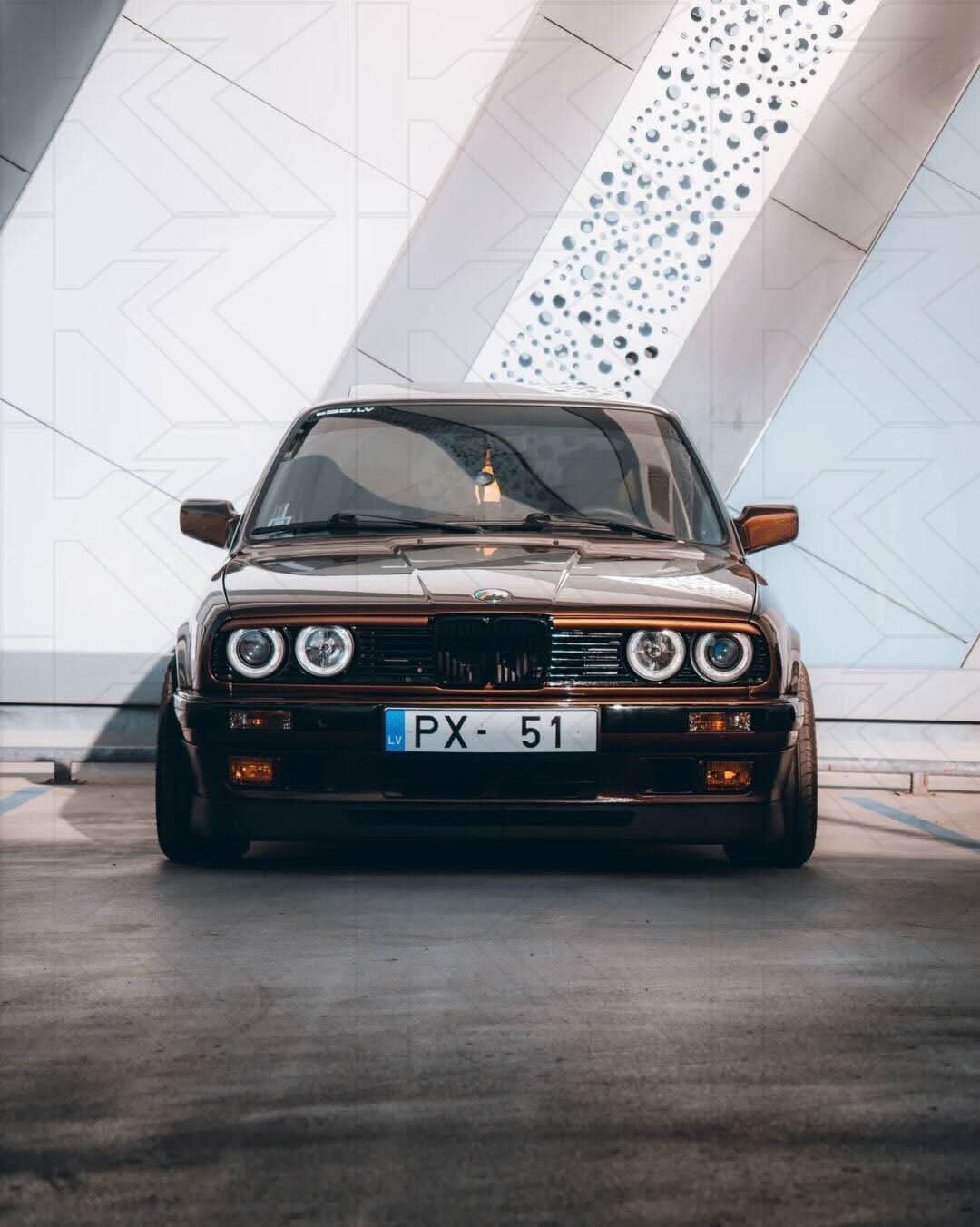 BMW 3-series E30 2/4 door. Black Angel Eyes Headlight Set (1987-1991) - K2 Industries