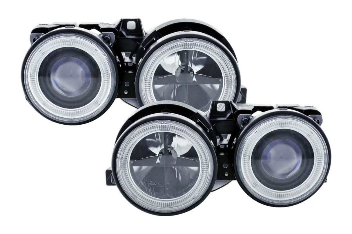 BMW 3-series E30 2/4 door. Black Angel Eyes Headlight Set (1987-1991) - K2 Industries